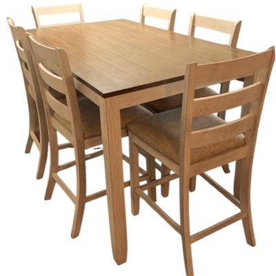 Farmhouse Dining Room Table + 6 chairs 