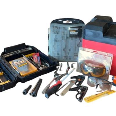 Dewalt & Husky Tool Set, Assorted Tools & Waterloo Box 