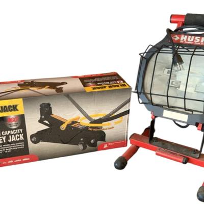 Torin Black Jack 2 Ton Trolley Jack & Husky Work Light