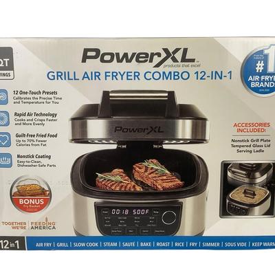 159) New Power XL Grill Air Fryer Combo