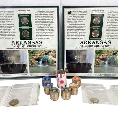 94) Seven BU Rolls Of Presidential Dollars-Uncirculated & Misc Coins