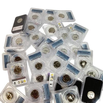 100) Thirty PCGS Graded Washington Quarters