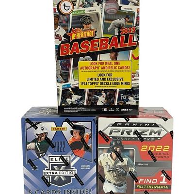 33) Three Panini & Topps Factory Sealed Baseball Boxes