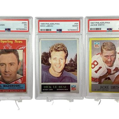 91) Three PSA Graded 1959 & 1960’s Football Cards