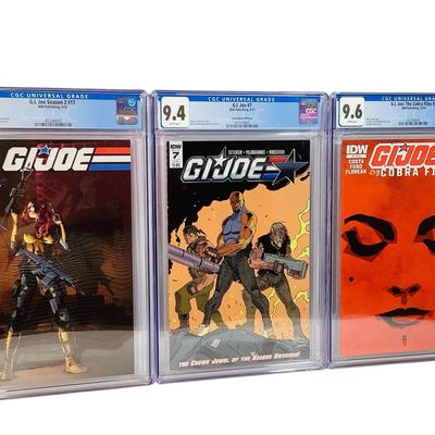 75) Three CGC Graded GI Joe Comics