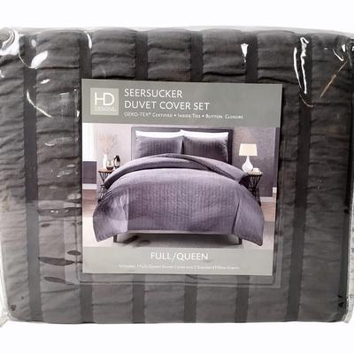 167) New HD Designs Full/Queen Seersucker Duvet Cover Set