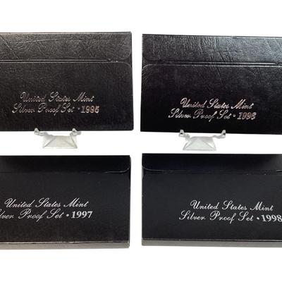 97) Four US Mint Silver Proof Silver Sets 1995-1998