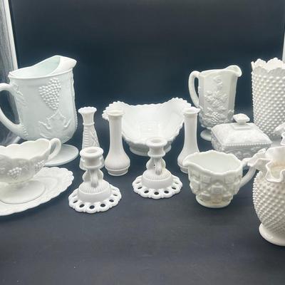 Milk Glass Lot
