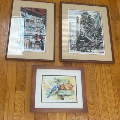 Three Framed Prints