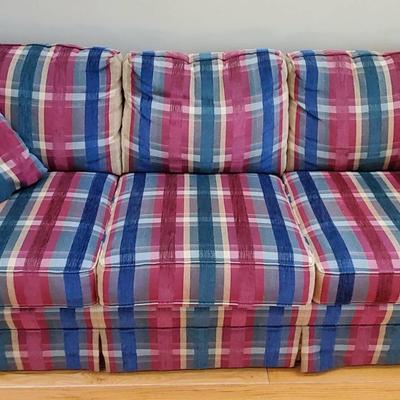 Thomasville Plaid Couch and Loveseat 