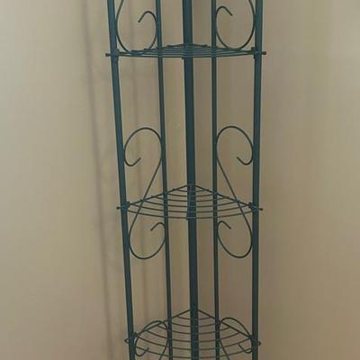 Metal Vintage Four Tiered Corner Shelf