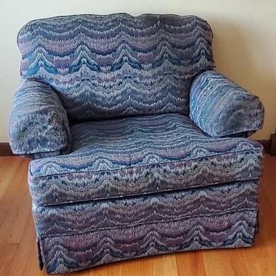 Overstuffed Fabric Chair