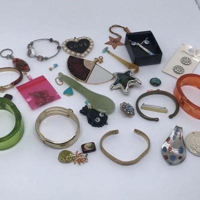 Mixed Jewelry Lot Pendants Bracelets Necklaces and Earrings