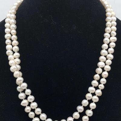 Freshwater Pearl Necklace 23 Inches Long No Clasp