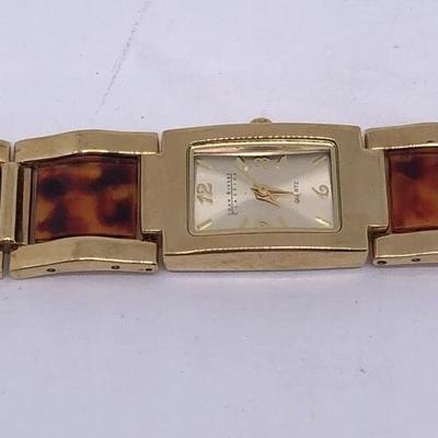 Joan Rivers Watch Bracelet Marbled Red Brown Band