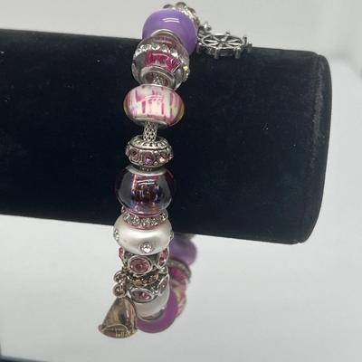 Nautical Glass Charm Bracelet 