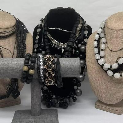 Black Jewelry Lot - Gothic Punk Skulls 