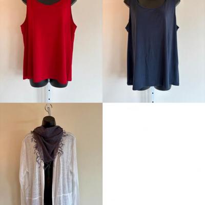 Cardigan Coordinating Tanks Scarf Bonus Eileen Fisher JJill