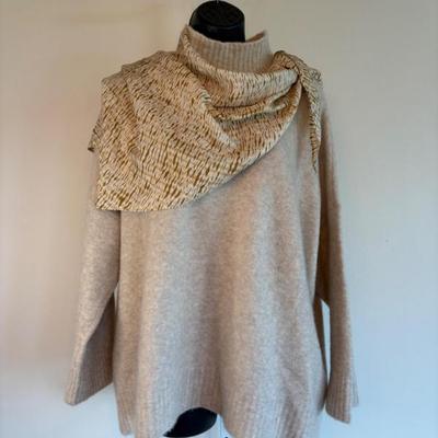 Heavy Cashmere Blend Sweater Scarf Eileen Fisher