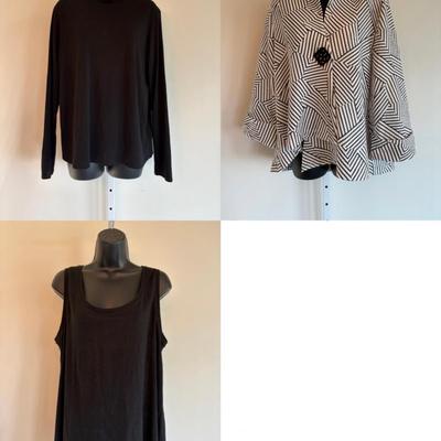 Black White Variations Eileen Fisher IC Connie NWT