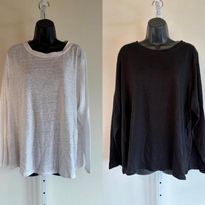 Linen T-Shirt Duo Eileen Fisher NWT