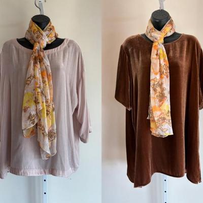 Velvet Top Duo Scarf Eileen Fisher