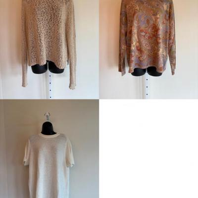 Linen Cotton Cashmere Sweater Trio Eileen Fisher & Ralph Lauren