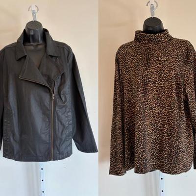Motorcycle Style Jacket  Shirt Eileen Fisher & Jones