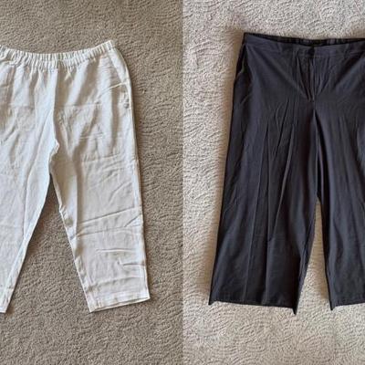 Neutral Knit Pant Duo Eileen Fisher NWT