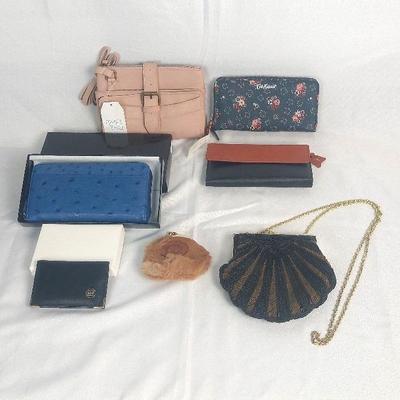 Ostrich Wallet, Sarah Conventry, Cath Kidston, New Time and Tru, 2 Kangaroo Leather NEW Beaded Purse