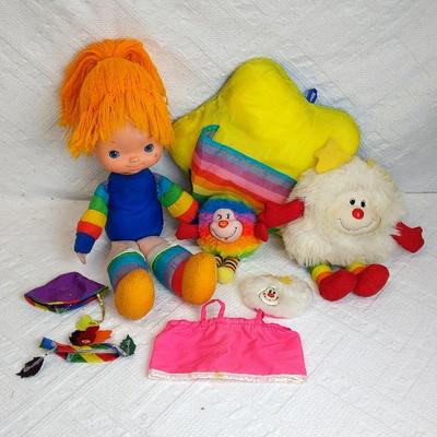 Vintage Rainbow Brite Doll, Pillow, White Sprite, Mini Rainbow Sprite, Clothes