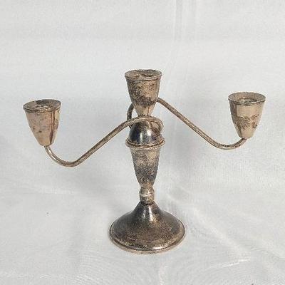Vintage Weighted Sterling Silver Candelabra Duchin. 7.5" Tall 10.5 Wide