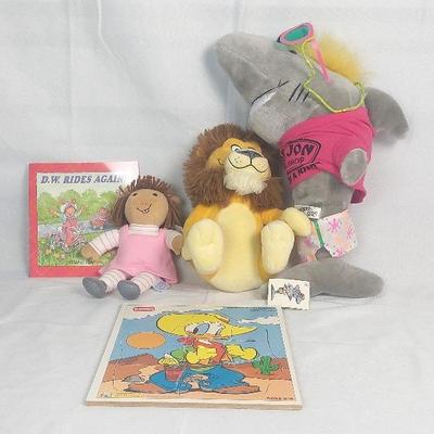 Ron Jon Shark with Tags, D.W. with Book, Real Lion, Disney Puzzle