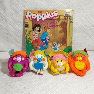 Vintage Popples Toys and Book