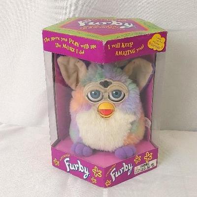 1999 TIE DYE TIGER ELECTRONICS FURBY, MINT IN FACTORY SEALED BOX!