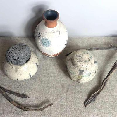 Signed Pottery (And Driftwood Decor)