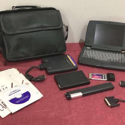 Retro NEC Personal Computer With CD-Rom Module Plus Floppy Disk