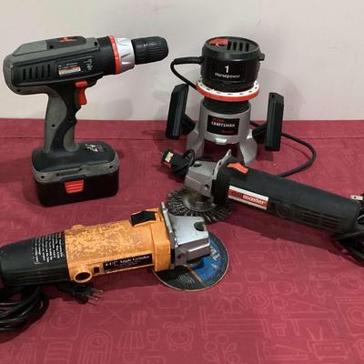 4 Inch Angle Grinder, Cordless Drill Plus More Hand Tools