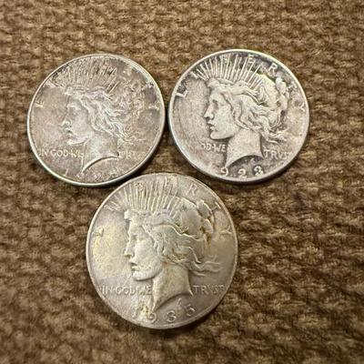 “S” mint silver dollars