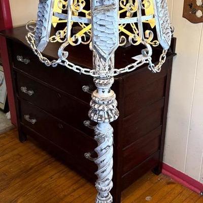 One Of A Kind Hand Carved Floor Lamp