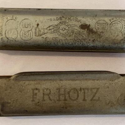 Vintage Harmonicas - F.R. Hotz  & M. Hohner Marine Band 
