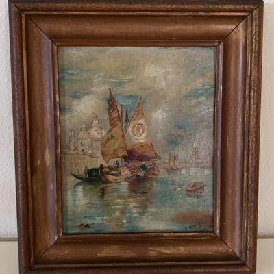 Harbor Boat Painting 