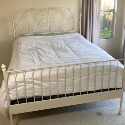 IKEA - LEIRVIK White Steel Bed Frame