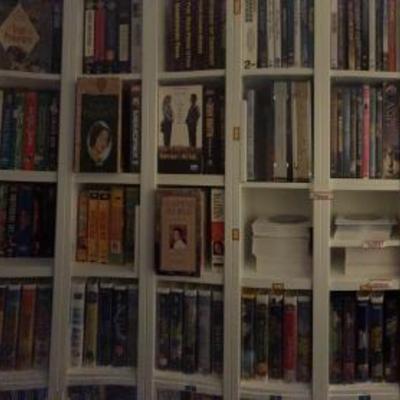 VHS’s DVDS AND CDS
Floor to ceiling book cases