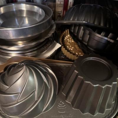 Lots of stainless steal baking pans