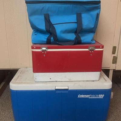 Stack Of Large Coolers