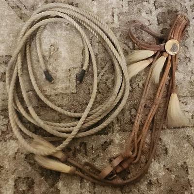 Antique/Vintage Horse Hair Head Harness And Rope