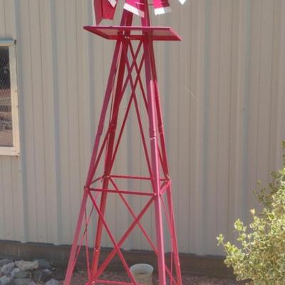 Red And White Windmill