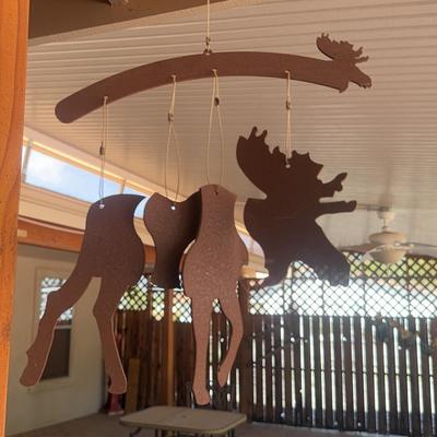 Cast Iron Moose Windchime