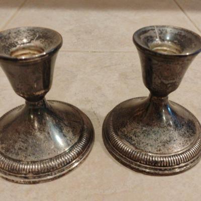 Sterling Weighted Candle Holders
